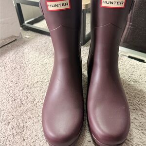 Hunter Deep Burgundy Waterproof Boots